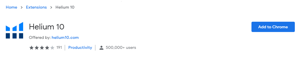 Helium 10 Chrome Extension