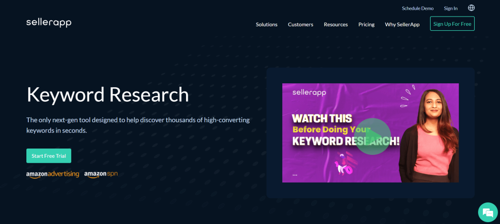 Sellerapp Keyword Research Tool