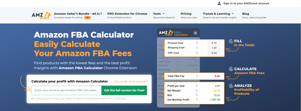 AMZScout Calculator