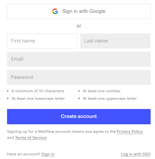 Create Account