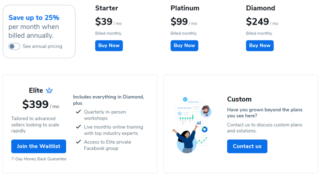 Helium 10 Pricing Plan