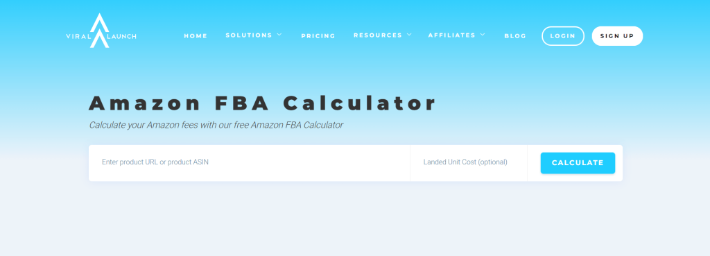 Viral Launch FBA Calculator