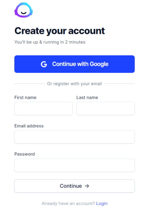 Create Account