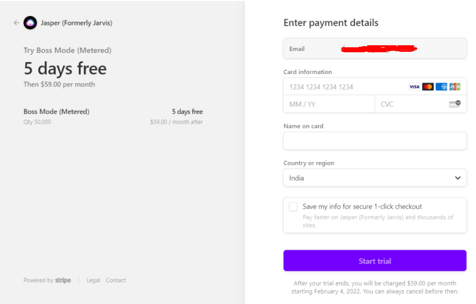 Enter Payment Details