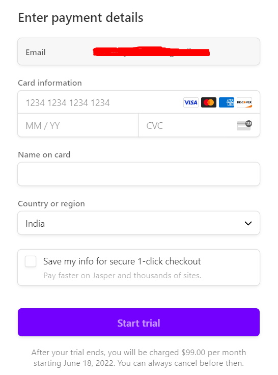 Payment Details