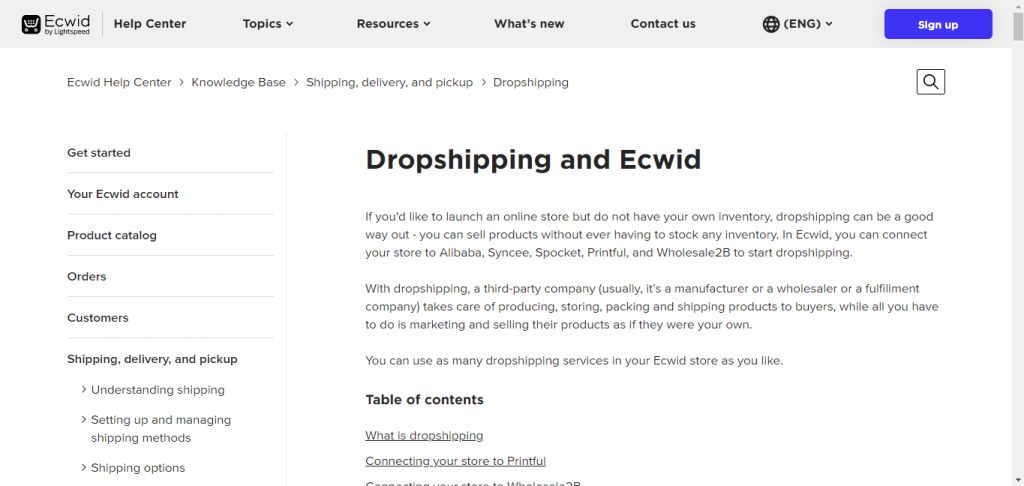 Ecwid Dropshipping