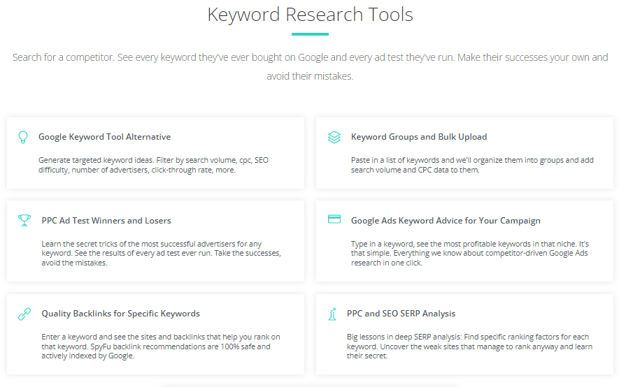 SpyFu Keyword Research