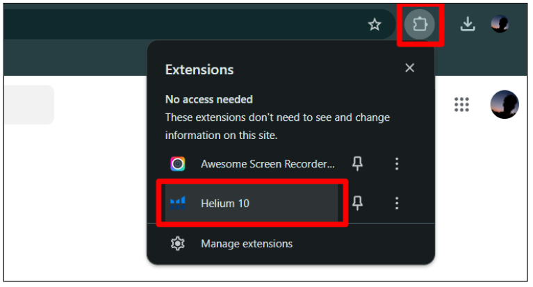 Activate Helium 10 Chrome Extension 