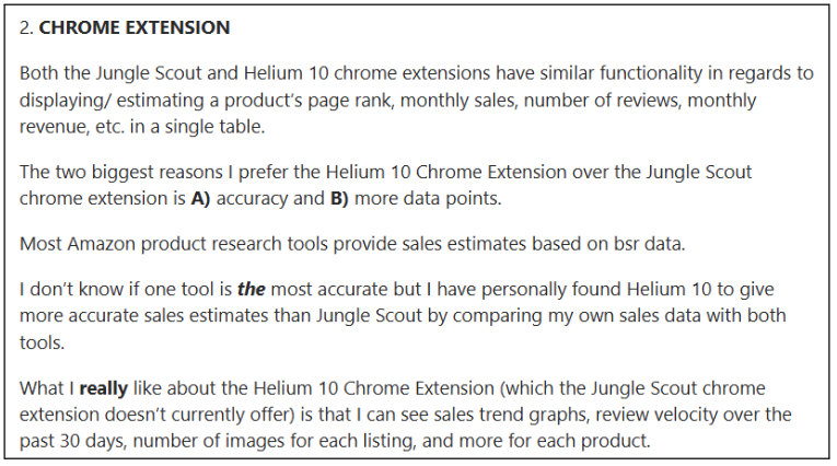 Quora Helium 10 Chrome Extension review