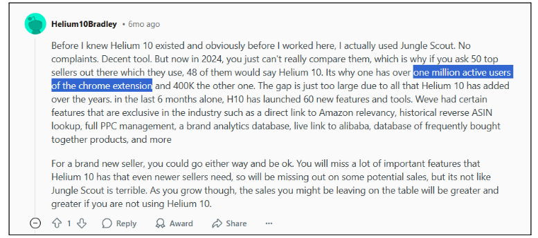 Reddit Helium 10 Chrome Extension Review