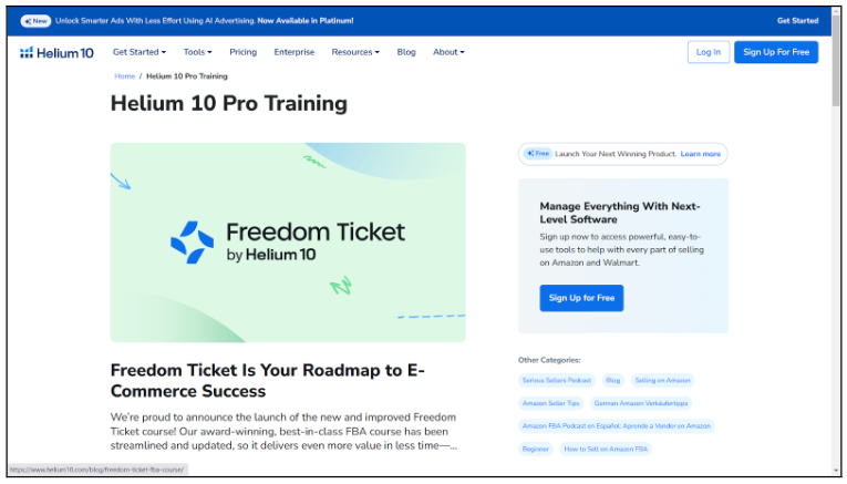 Helium 10 Pro Training Videos
