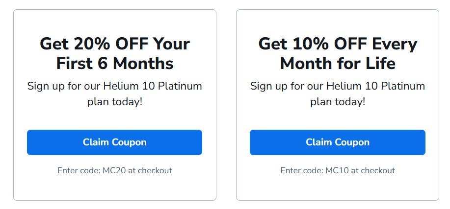 Helium 10 Coupons & Discount 