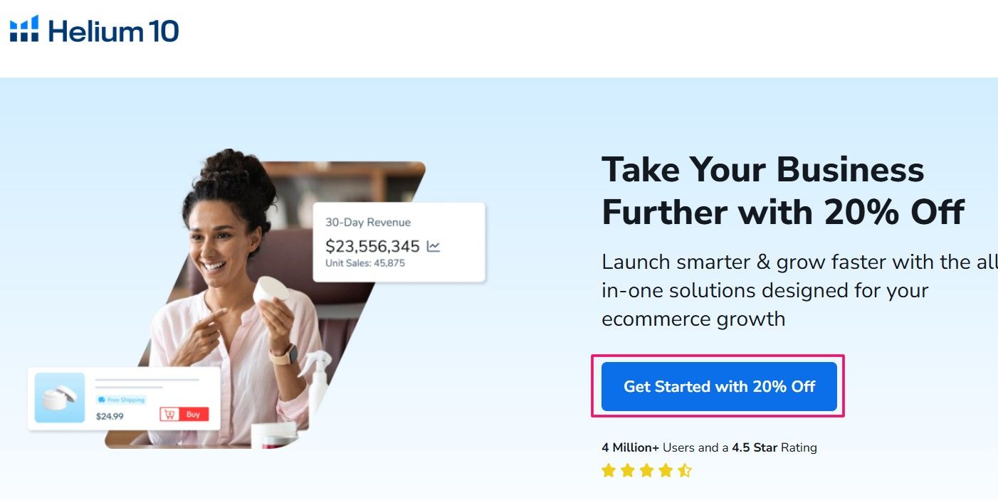 Helium 10 Discount Page 