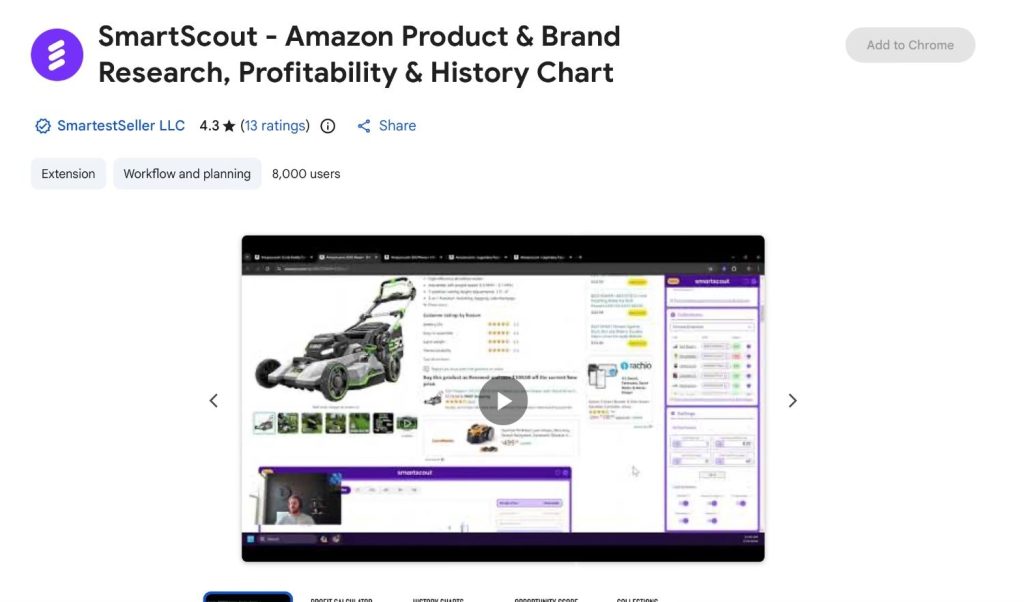 SmartScout Chrome Extension SmartScout Chrome Extension