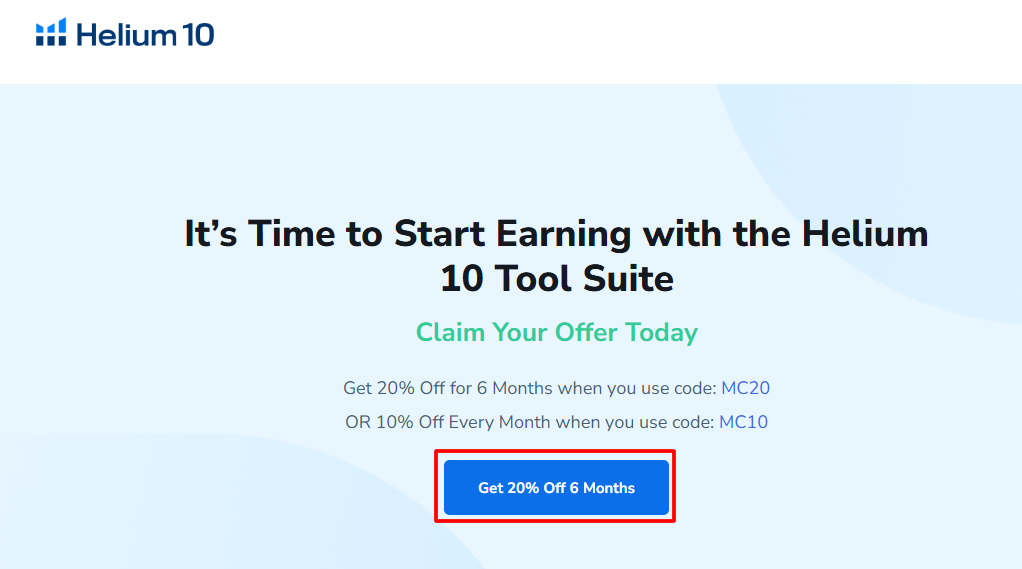 Helium 10 Discount Page 